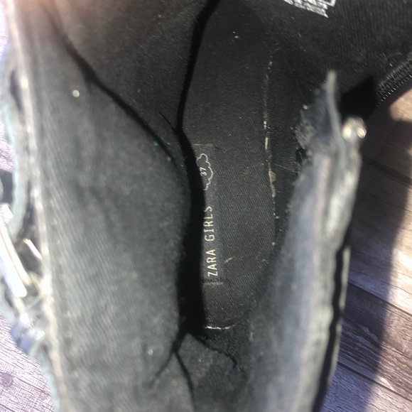 Zara  Black Moto Low Boots - Picture 15 of 16